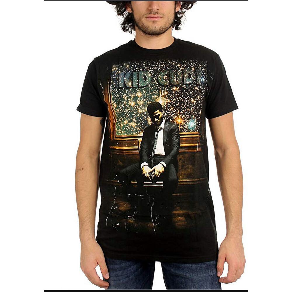 KID CUDI Concert Graphic Sparks T-Shirt Men's Black S Relaxed Fit Short Sleeve